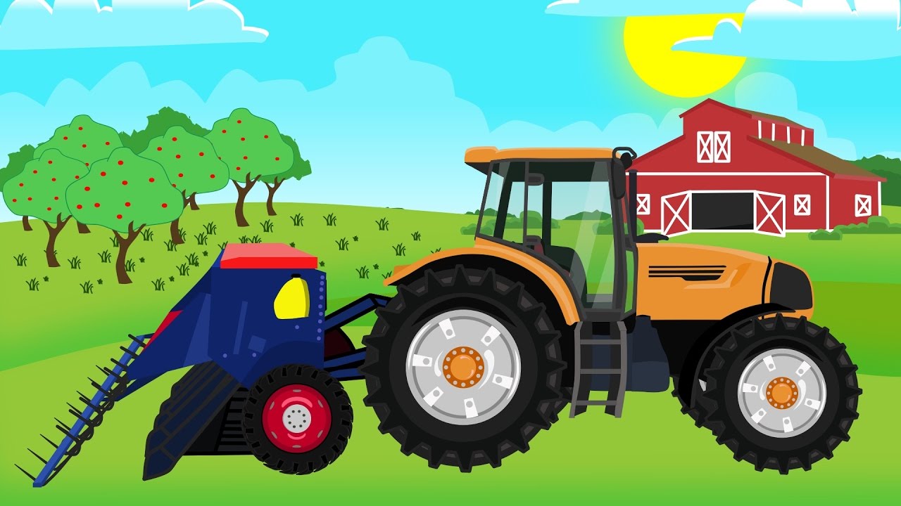 Farmer - Farm Work | Combine-Harvester | Kombajn - Traktor Bajki Dla Dzieci ☻ - Bazylland.pl ...