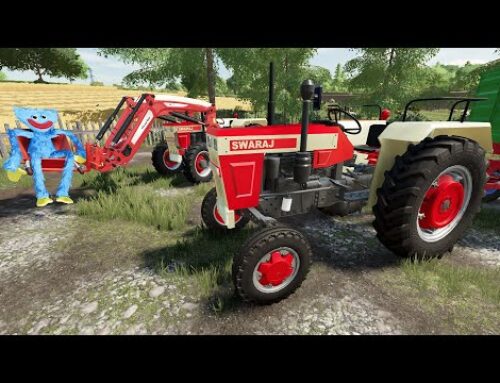 Swaraj Tractor and Huggy Wuggy? on the farm Green? Taxi Tractor and New Tractors | Bazylland Farming