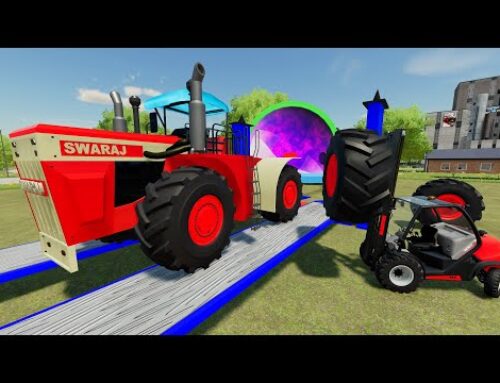 #Indian Swaraj Tractor in Big Bud Version and Other Tractors and Train Thomas | Magic Gate & Tractor