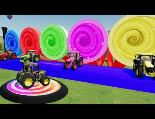 Colorful World on the Farm – Spinning Portals to change colors of Tractors & First Military Tractor