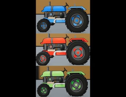 Whole Range of Colorful Animated Tractors #shorts #bazylland