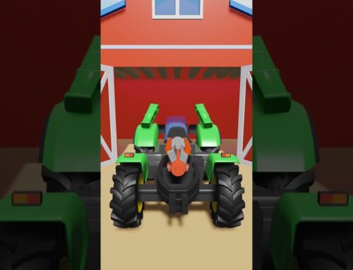 Tractor from Garage – Assembler of Tractor Components #tractor green #shorts