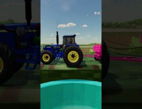 Train Tractor with Trailers and Great Blender for Monsters  Test of New Objects on the Farm #shorts