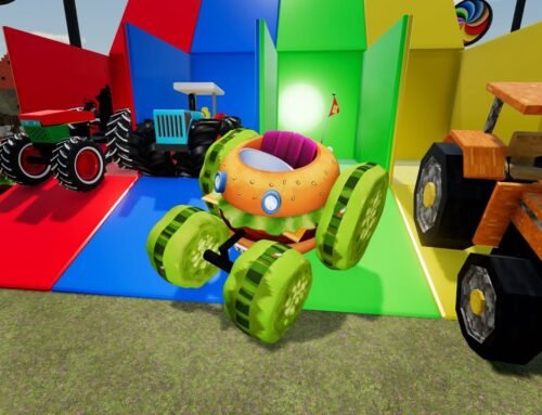 Colorful Tractors on the Farm And a new Trailer for Transporting Vehicles | Test New Objects on Farm