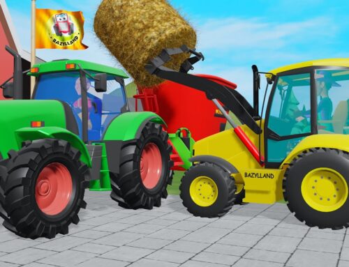 A new Rich farm with Tractors and food for Cows that have Names – Animated farm bazylland