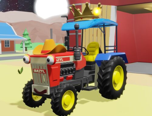 Happy Colorful Tractor and A Joyful Journey of Helping Friends and Working the Land