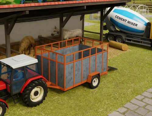 Tractor and Heavy Machinery in Action – Building a Modern Horse Stable on the Farm