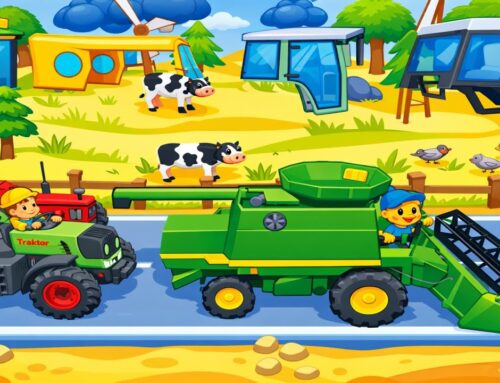 Guess the farm machine cabins – Colors tuk tuk, tractor and harvester