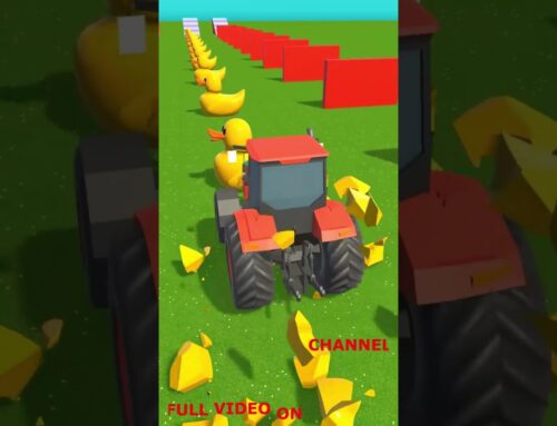 Tractor CRUSHES Giant Yellow Duck! 🐤💥
