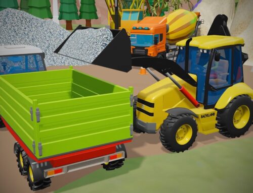 Dump Truck, Excavator, Concrete Mixer & Tractors | Construction Machines on the Farm