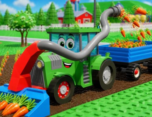Roblox Style Tractor and Weird Carrot Harvesting Machine – Farmers’ Breakdown and Work