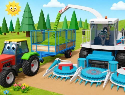 Tractor and Forage Harvester Harvesting Corn for Silage 🌽🚜 Farming for Kids