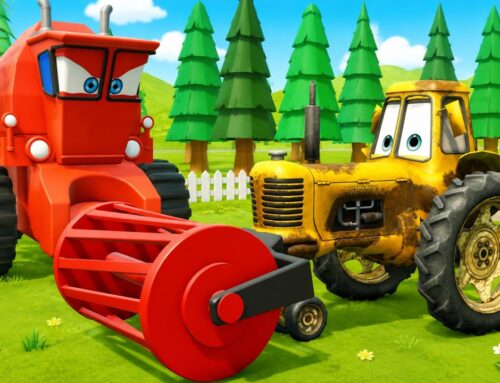 Will Old Tractor McQueen be able to handle the farm? Colors and Shapes for Kids