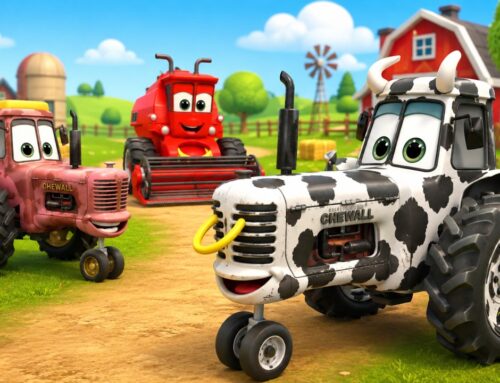 Hungry McQueen Cows at Chewall Tractor Farm and the Big Adventure of Farm Work