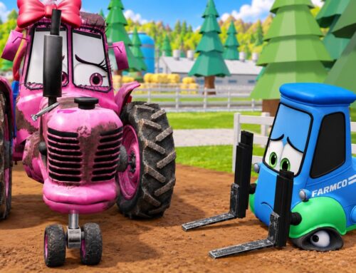 Tractor McQueen’s Forklift Has a Flat Tire! FARMCO Helicopter to the Rescue!